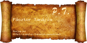 Pásztor Tanázia névjegykártya