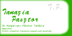 tanazia pasztor business card